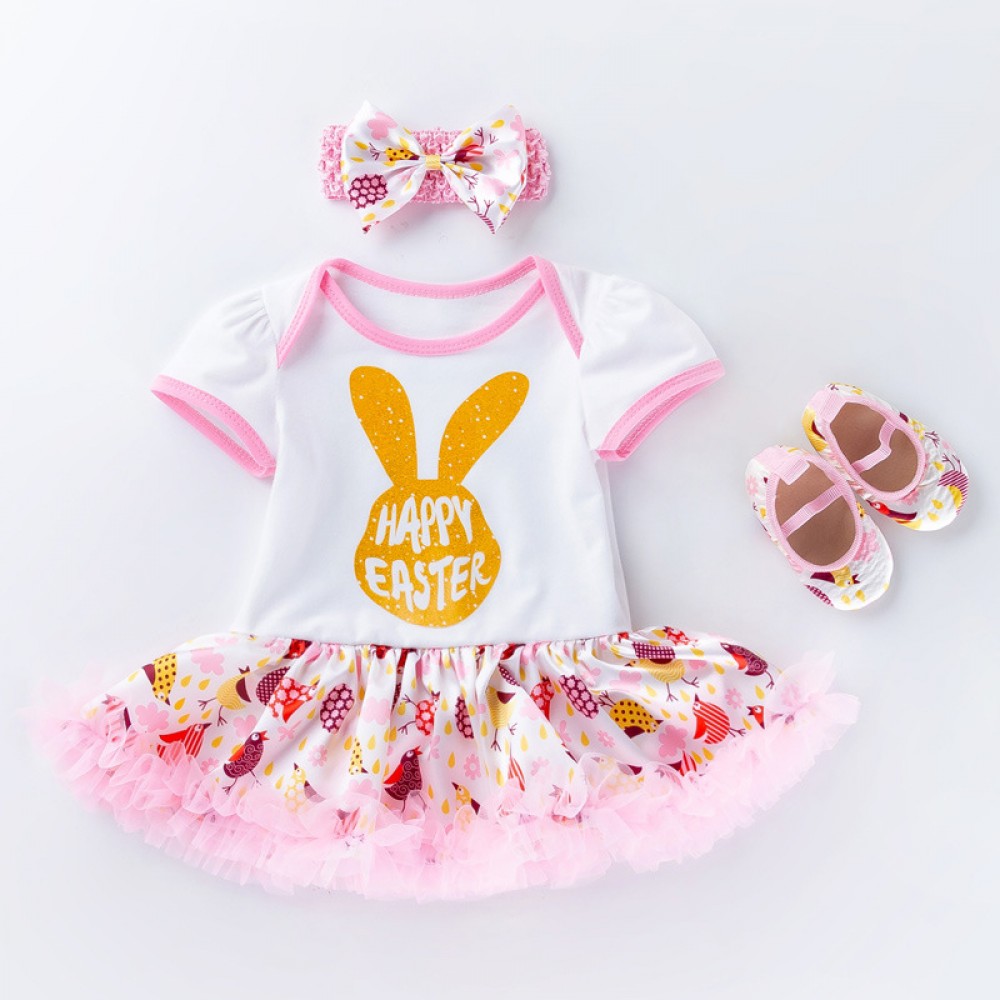 3-Piece Cute Easter Bodysuit And Headband Set For 19 - 22 inches Reborn ...