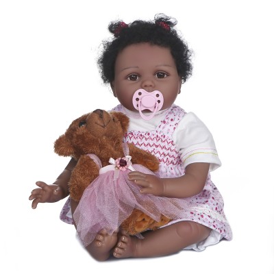 African American Baby Dolls Handmade Real Looking Girl Doll Soft Vinyl 10" 