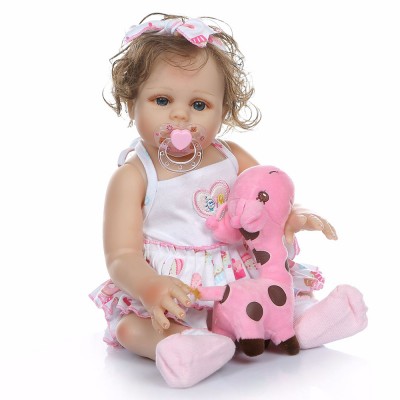 20'' Reborn Baby Dolls 3D Soft Full Si Newborn Real Lifelike Toddler Toys Gifts