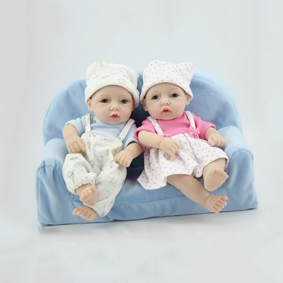 silicone baby twins boy and girl