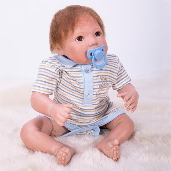 Realistic Reborn Baby Doll Lifelike Silicone Boy Doll 20inch