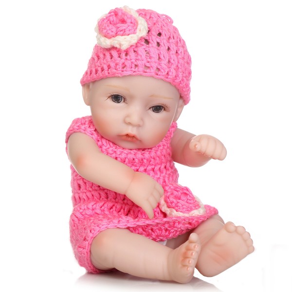 Lifelike Silicone Reborn Girl Doll Poseable Preemie Baby Doll 10inch