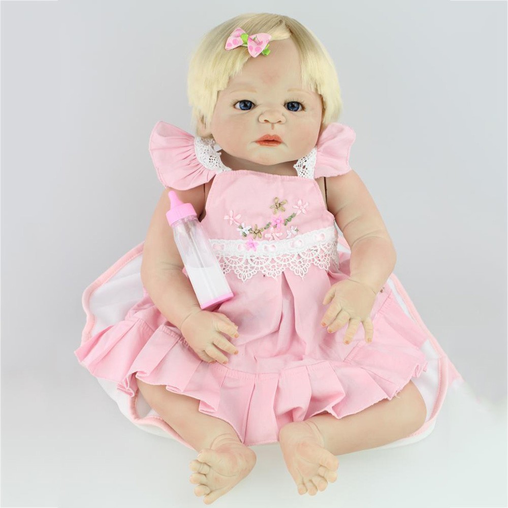 11 inch Newborn Lifelike Full Body Real Life Soft Vinyl Silicone Baby Girl Dolls 