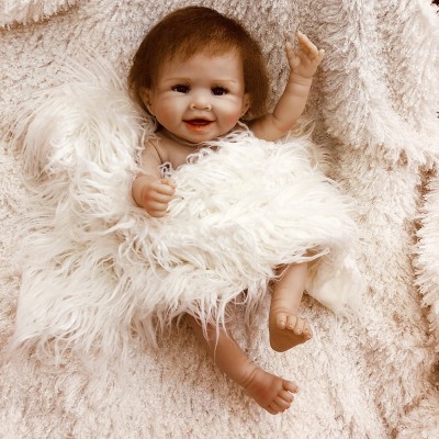 11'' Reborn Baby Girl Doll Lifelike Full Body Soft Vinyl Silicone sleep baby toy 